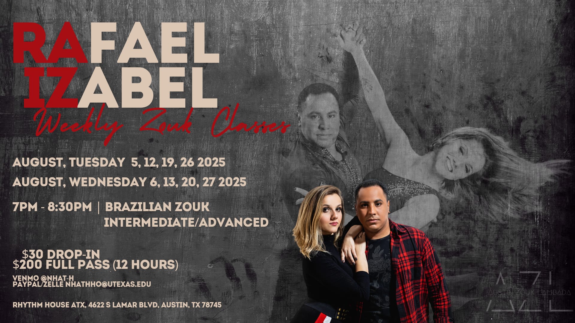 Rafael & Izabel Weekly Zouk Class event